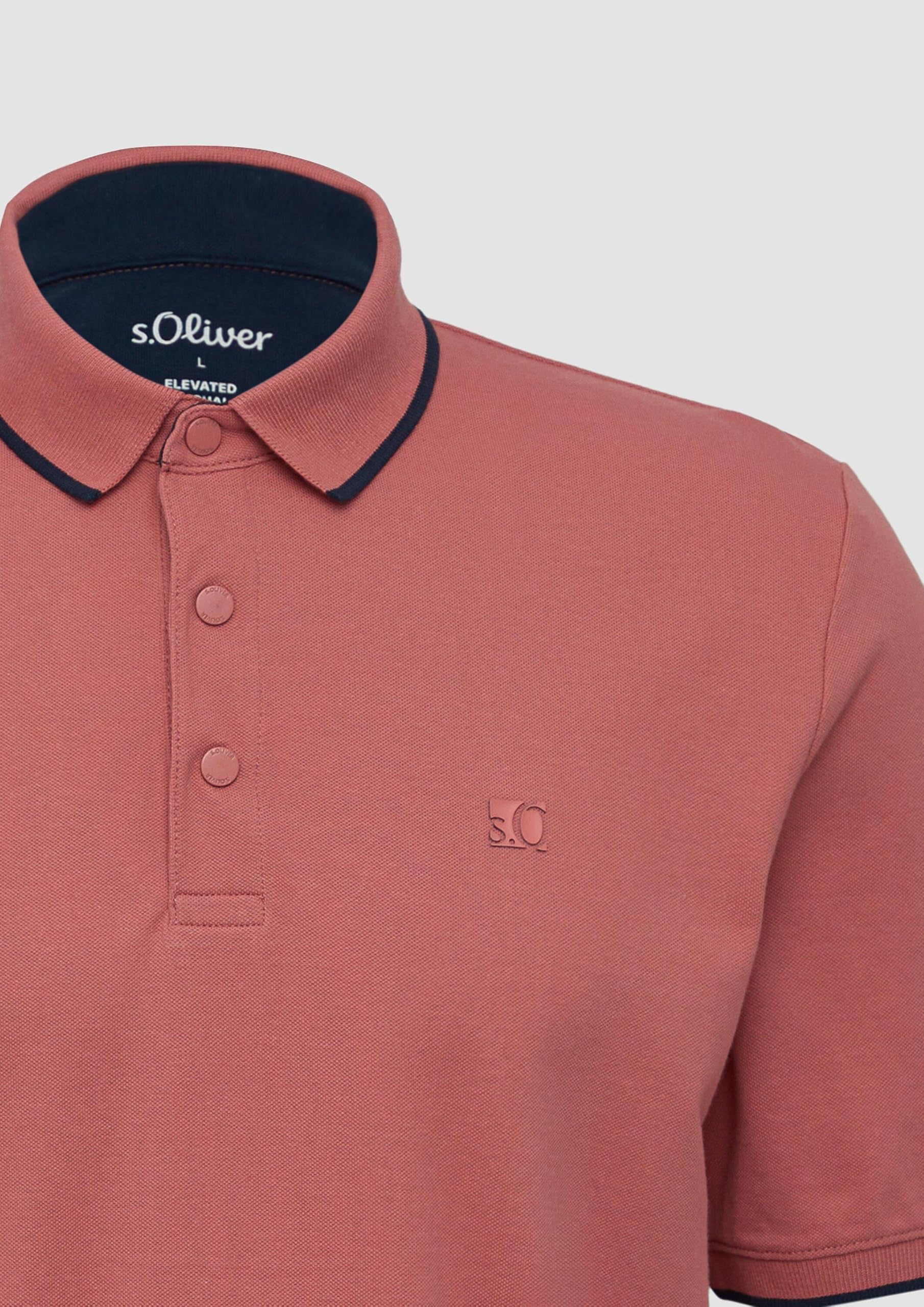 s.Oliver RED LABEL Poloshirt L rosa aus Pikée