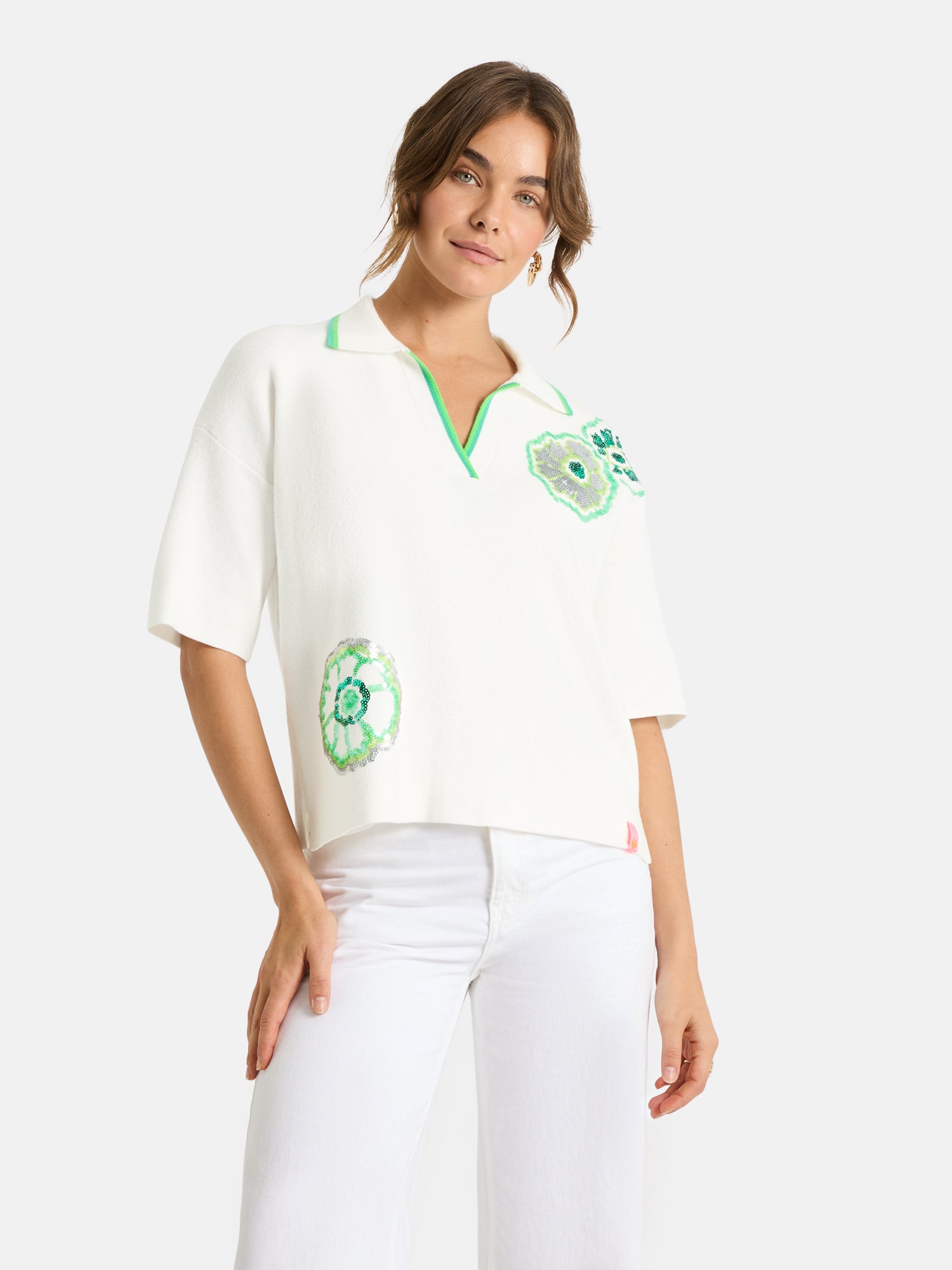 Lieblingsstück TainaL Kurzarm-Pullover offwhite Viskose