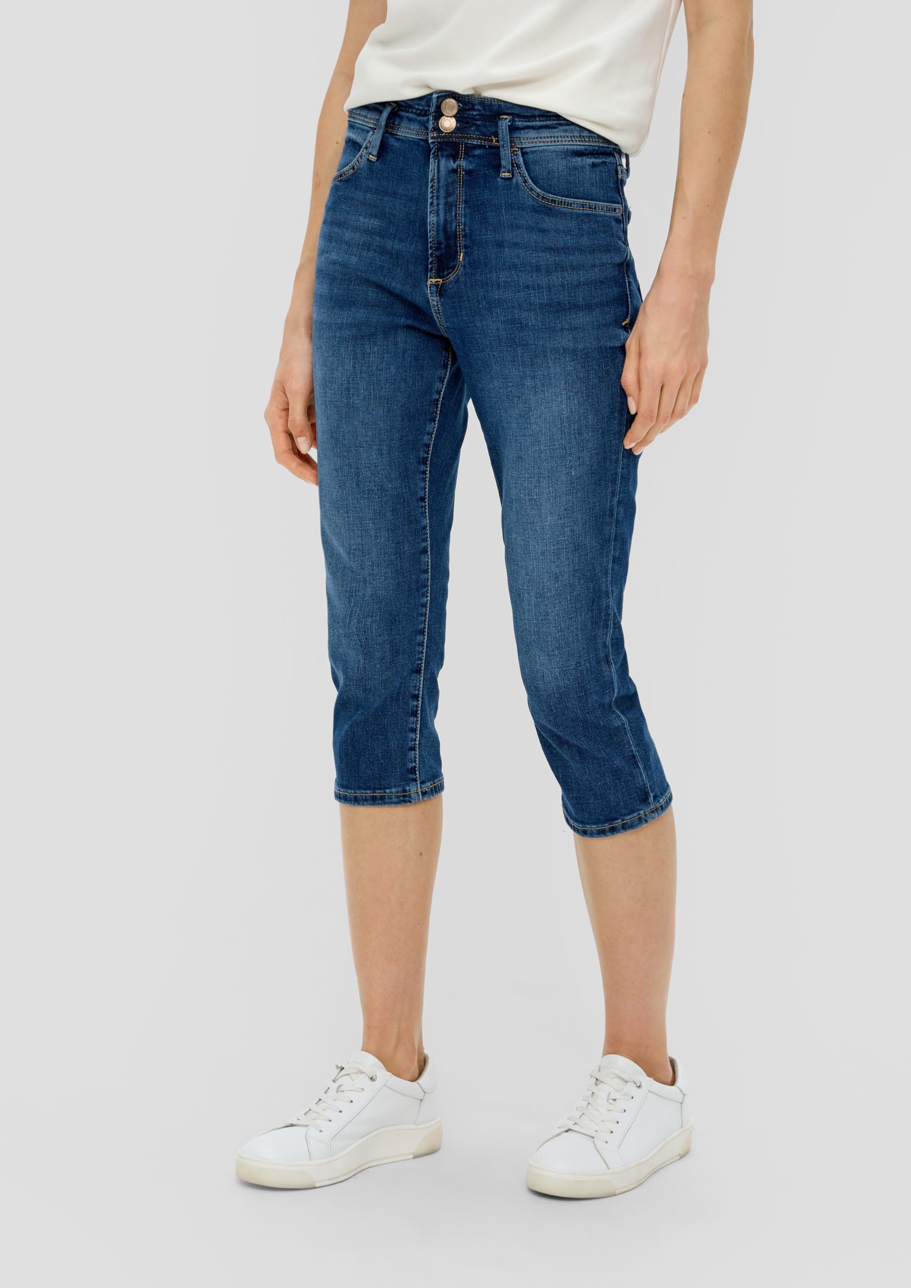 s.Oliver Red Label Betsy Capri-Jeans Größe 34 blau Slim Fit