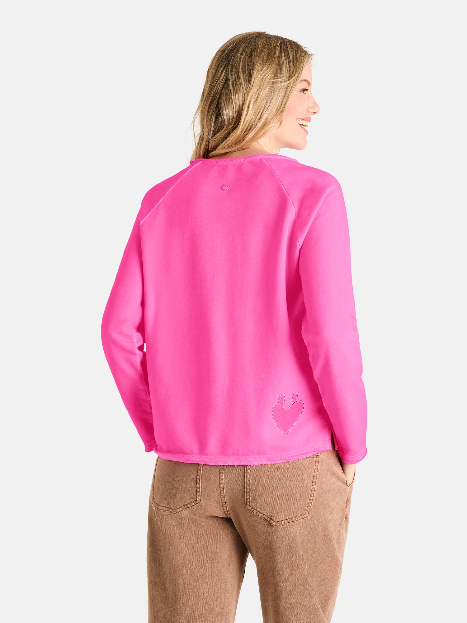 Lieblingsstück TinaL Sweatshirt neon pink aus Baumwollmix