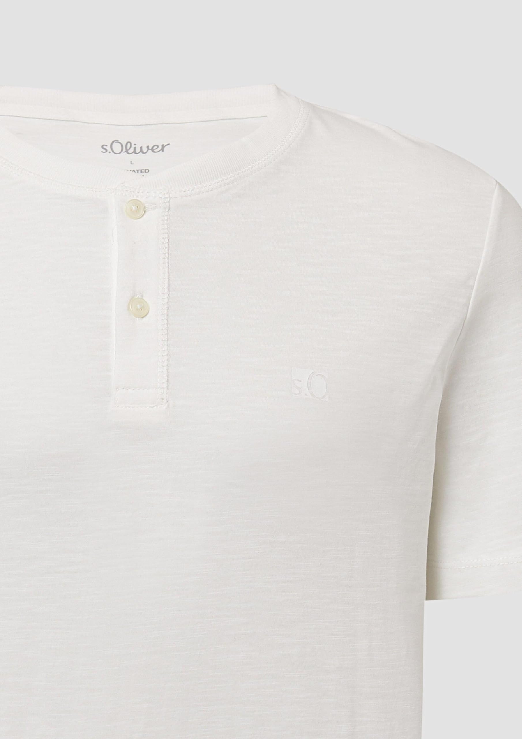 s.Oliver Henley-Shirt Flammgarn Knopfleiste
