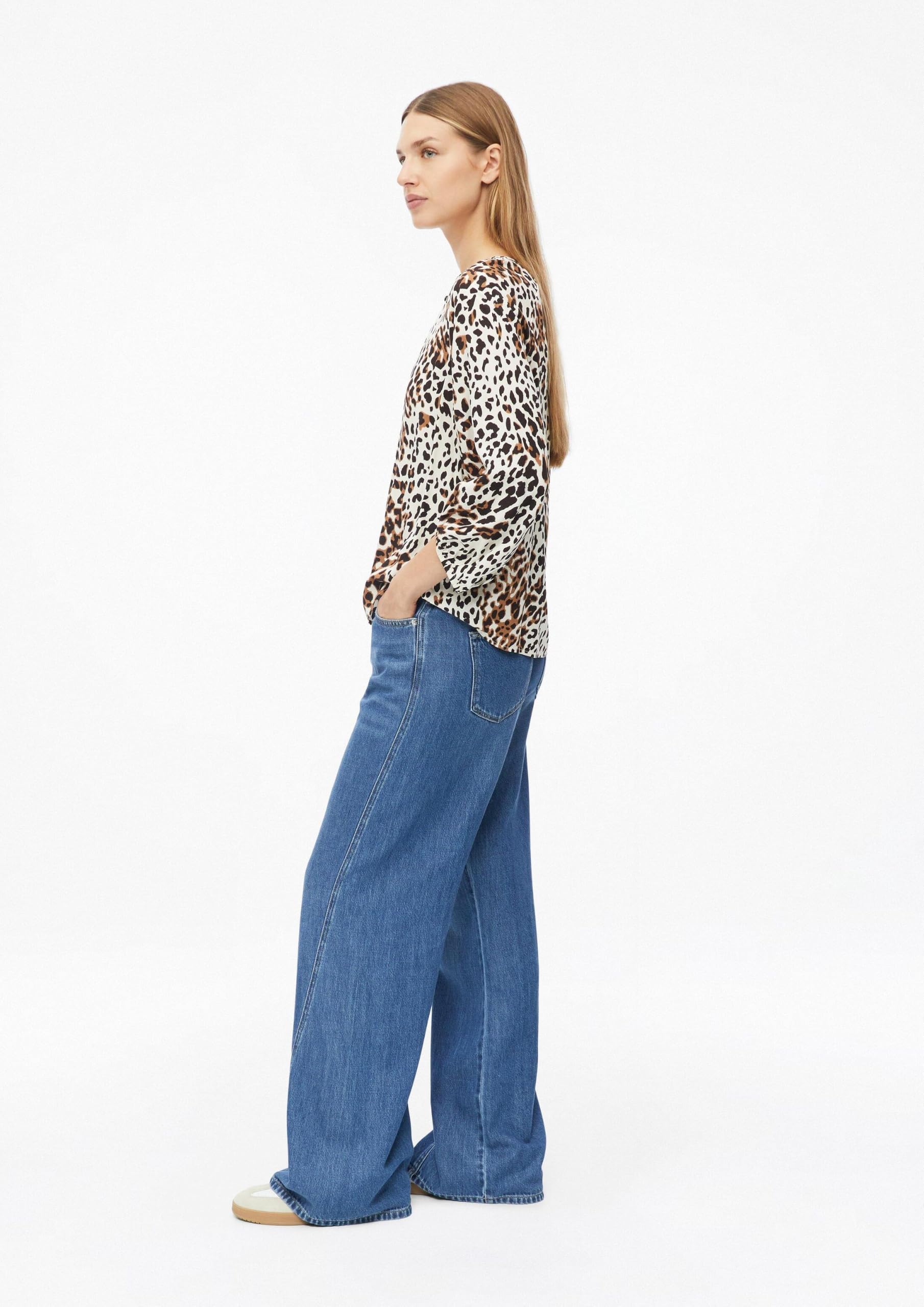 s.Oliver Bluse Relaxed 36 Dunkelblau Print