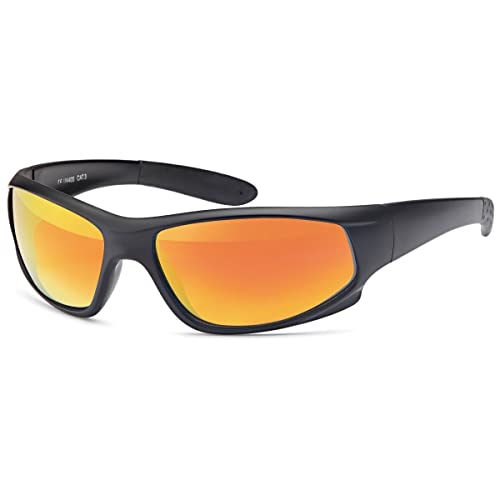 BEZLIT Biker Sportbrille Unisex UV400 Blau verspiegelt