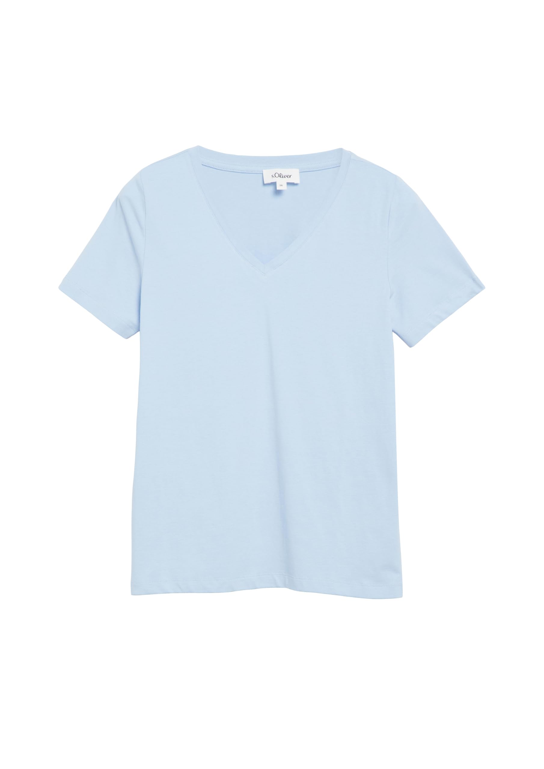 s.Oliver RED LABEL T-Shirt mit V-Ausschnitt Gr.40 Damen
