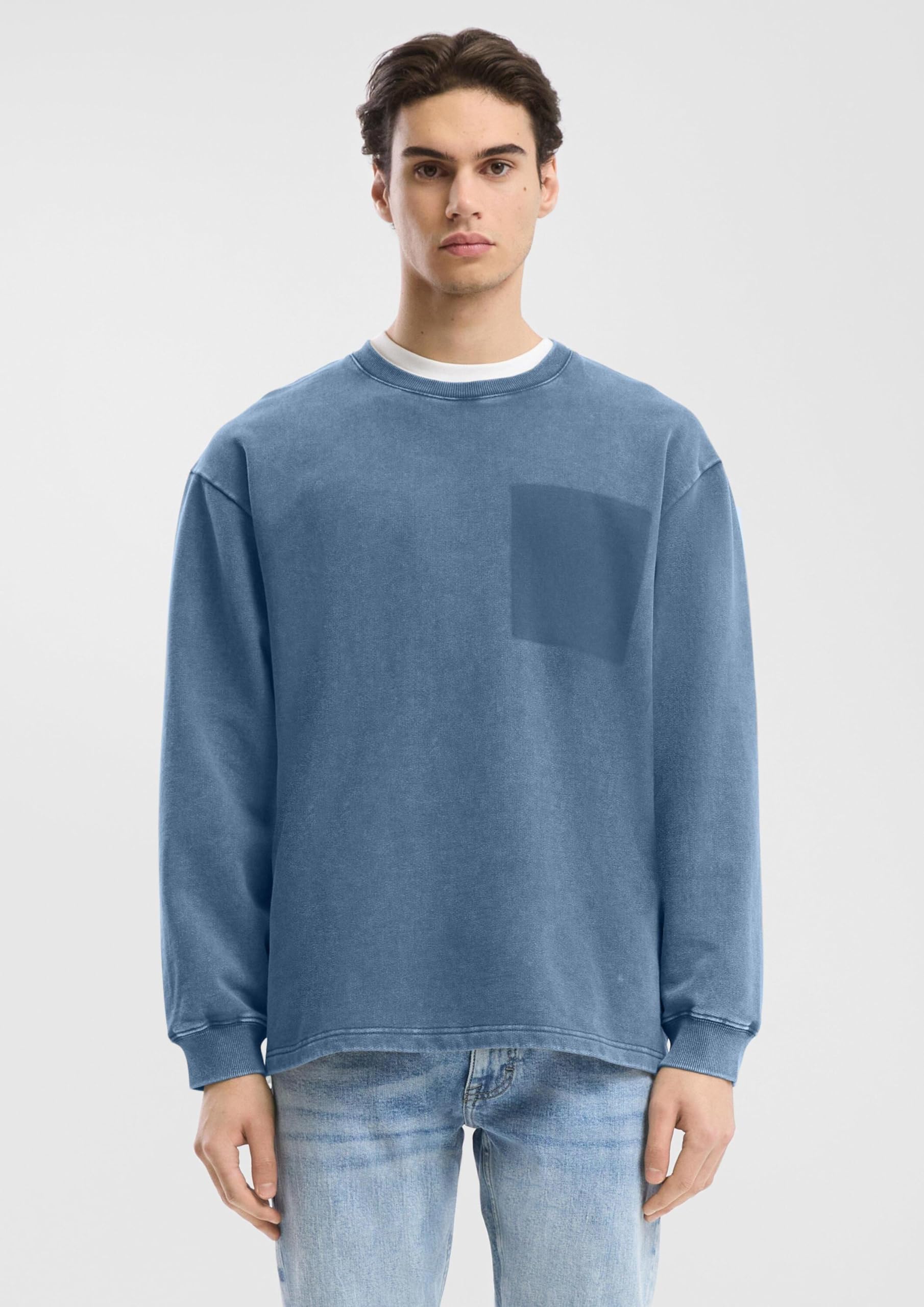 s.Oliver QS Sweatshirt gewaschen Kontrast Gr. L