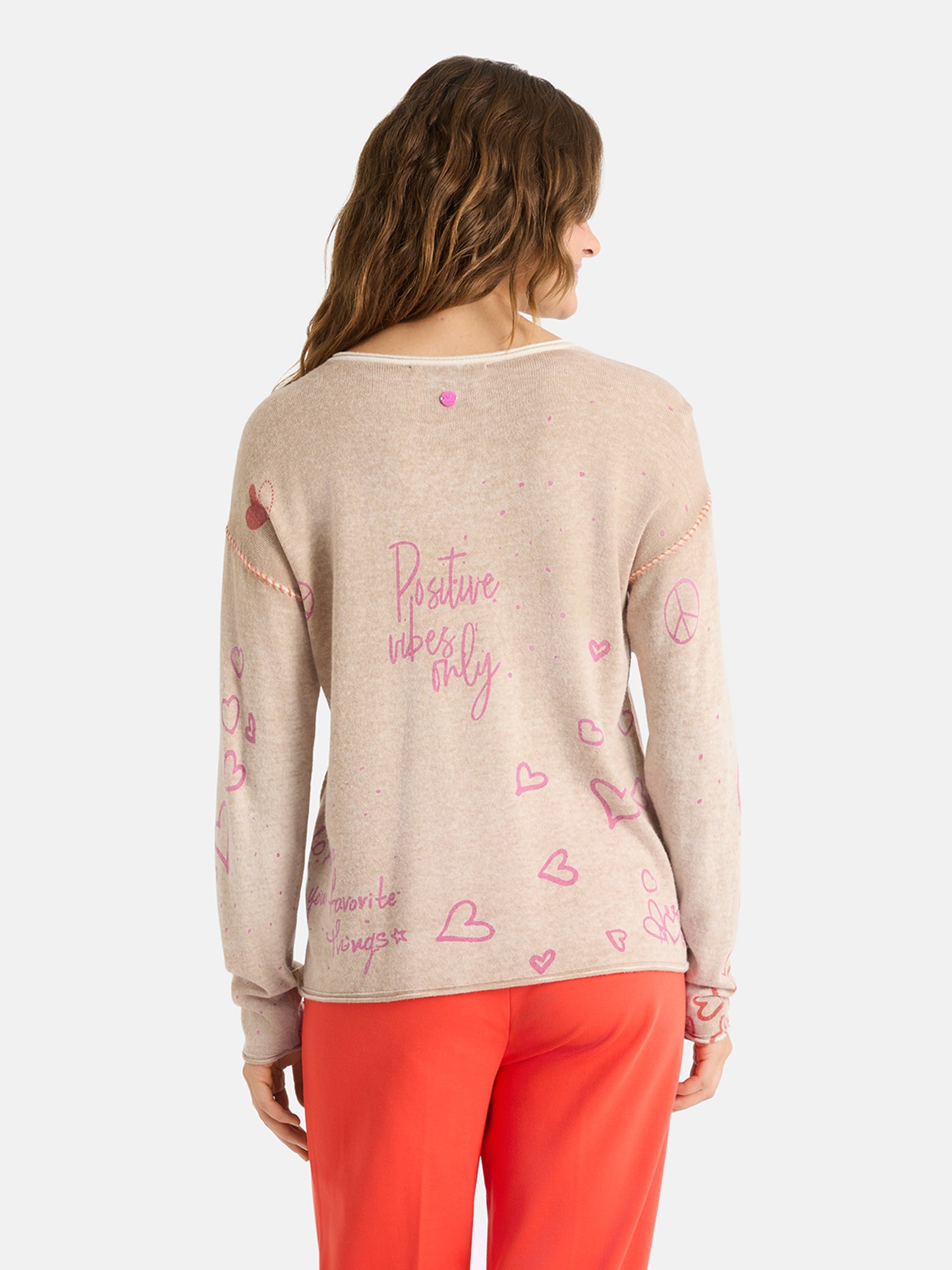 Lieblingsstück AlaraL Pullover beige Wolle Print