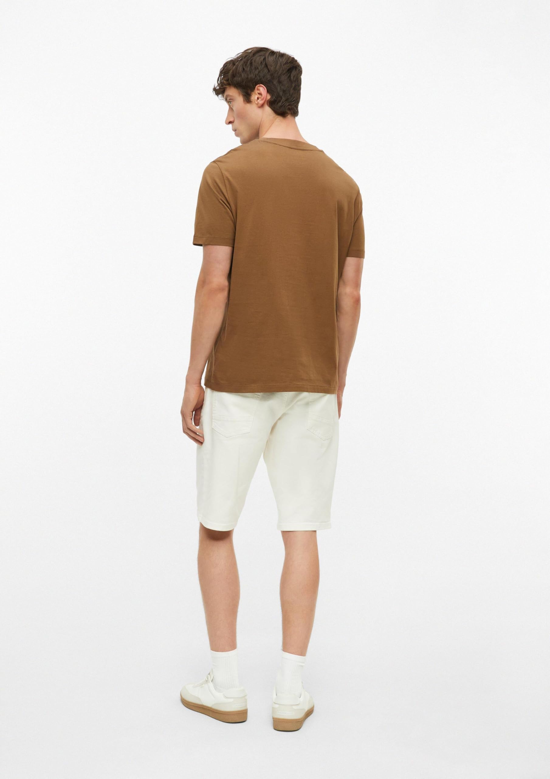 s.Oliver Junior T-Shirt Herren Braun Regular Fit Frontprint