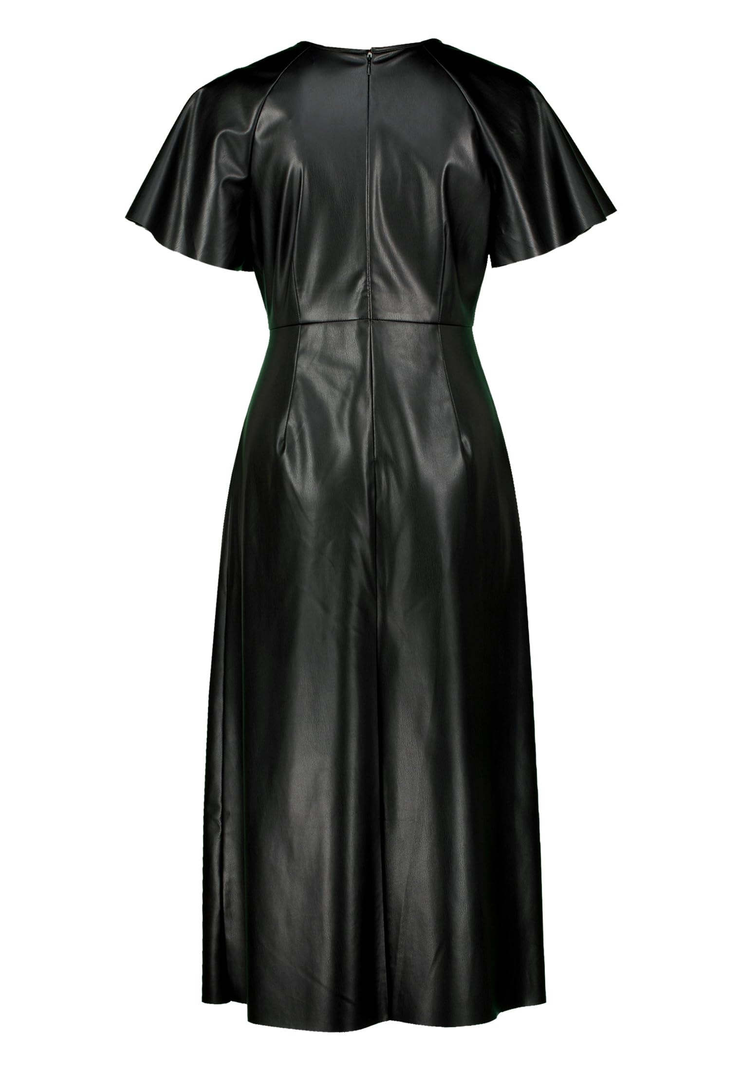 zero Midikleid Lederoptik Gr. 40 Black Beauty Abend
