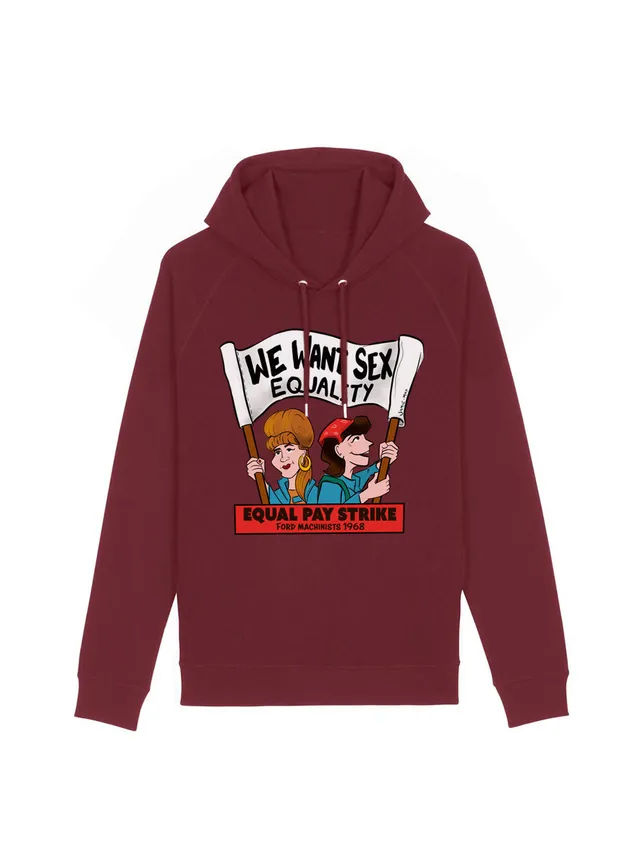 dna merch Ford Dagenham Frauenstreik Hoodie Burgunderrot