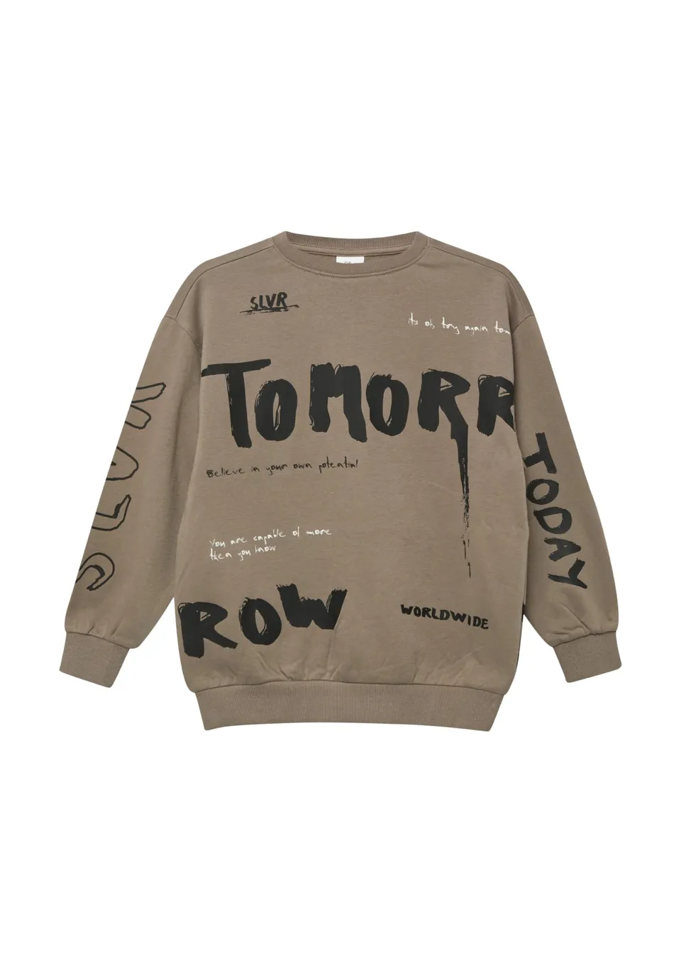 s.Oliver Red Label Sweatshirt All-Over-Print beige 146-152