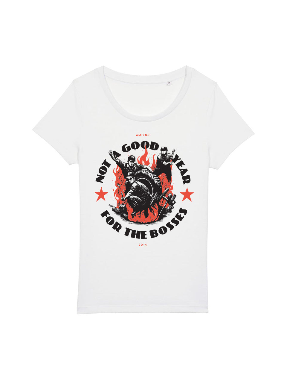 dna merch Bossnapping Amiens 2014 Damen T-Shirt Schwarz Baumwolle