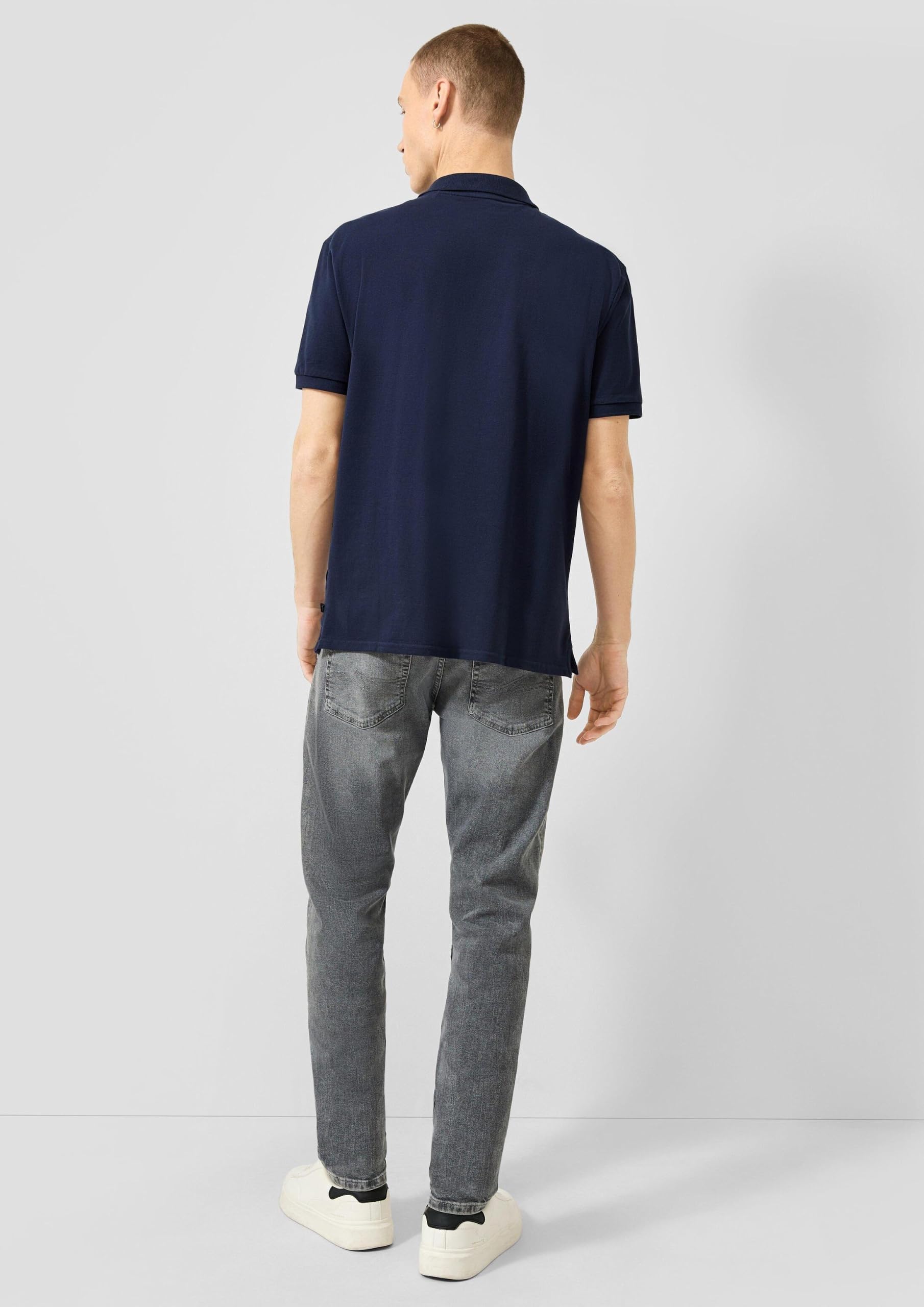 s.Oliver T-Shirt Flammgarn Baumwollmix Weiß