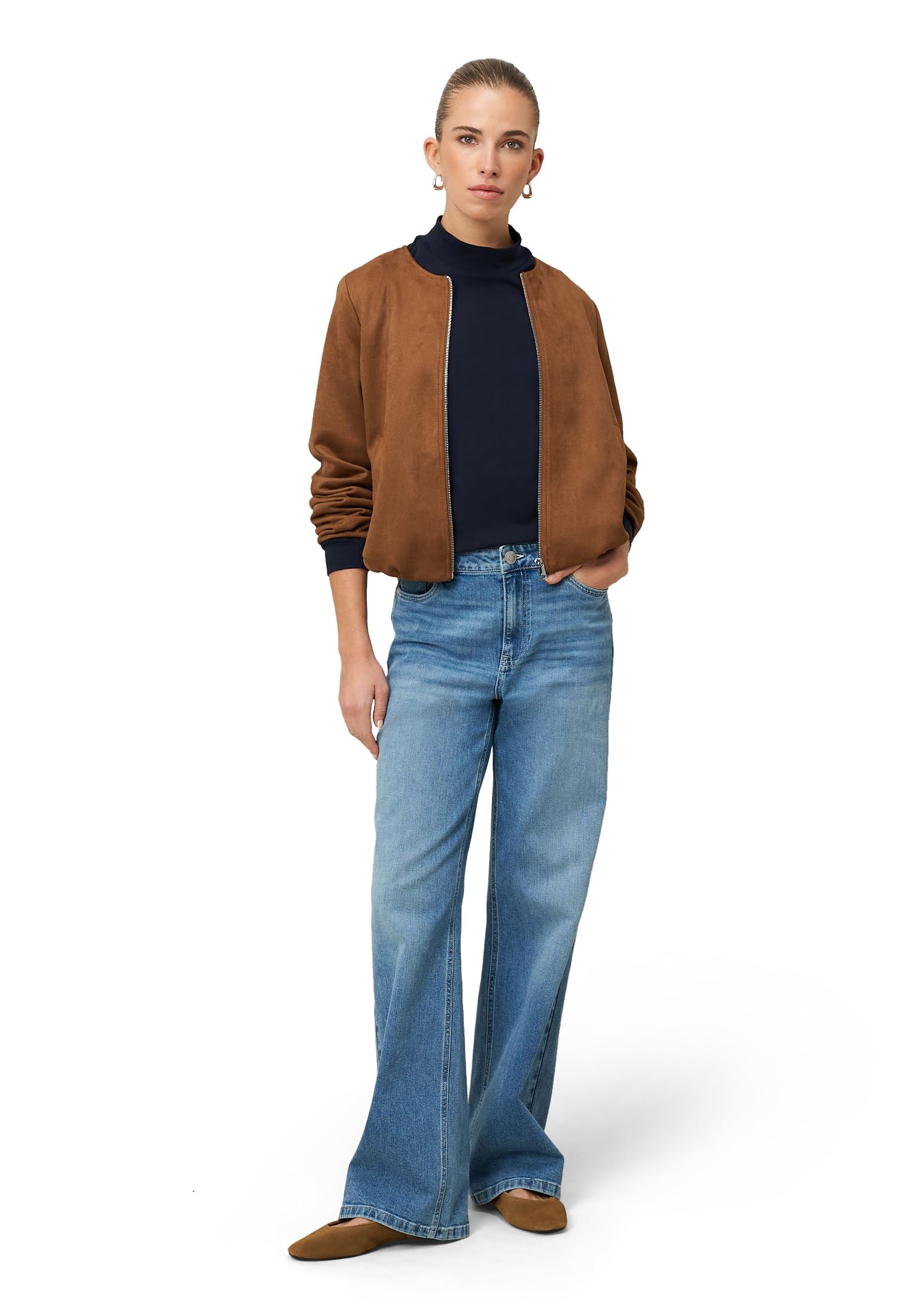 zero Langarmshirt Stehkragen Hydrangea Gr. 38