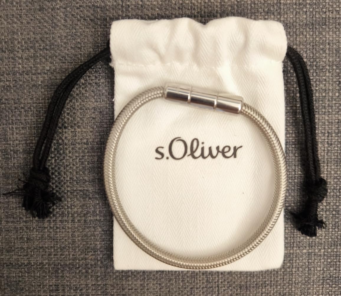 s.Oliver RED LABEL Armband Edelstahl schwarz