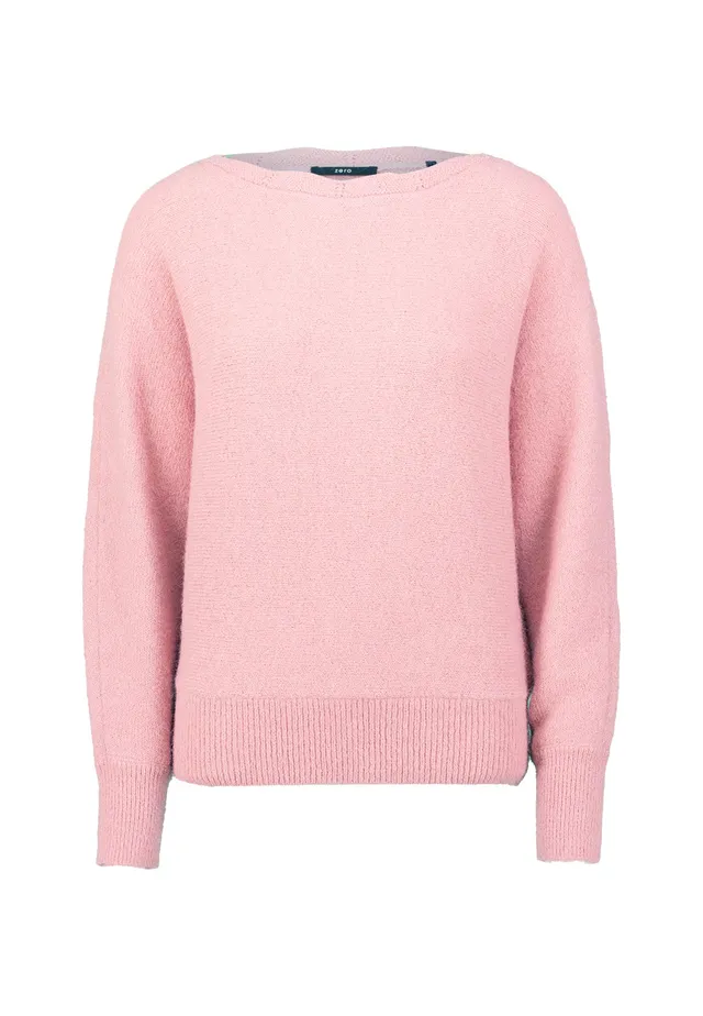 zero Strickpullover U-Boot-Ausschnitt Rose Gr.40 Melange