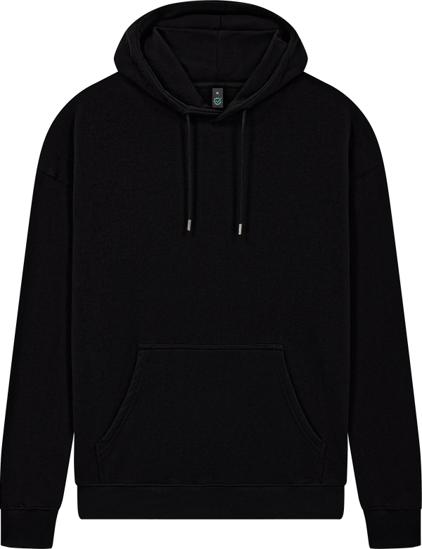 dna merch Basics Kapuzenpullover Schwarz Biobaumwolle Kängurutasche
