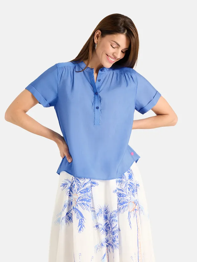 Lieblingsstück AlaisL Bluse Baumwollmix royal blue