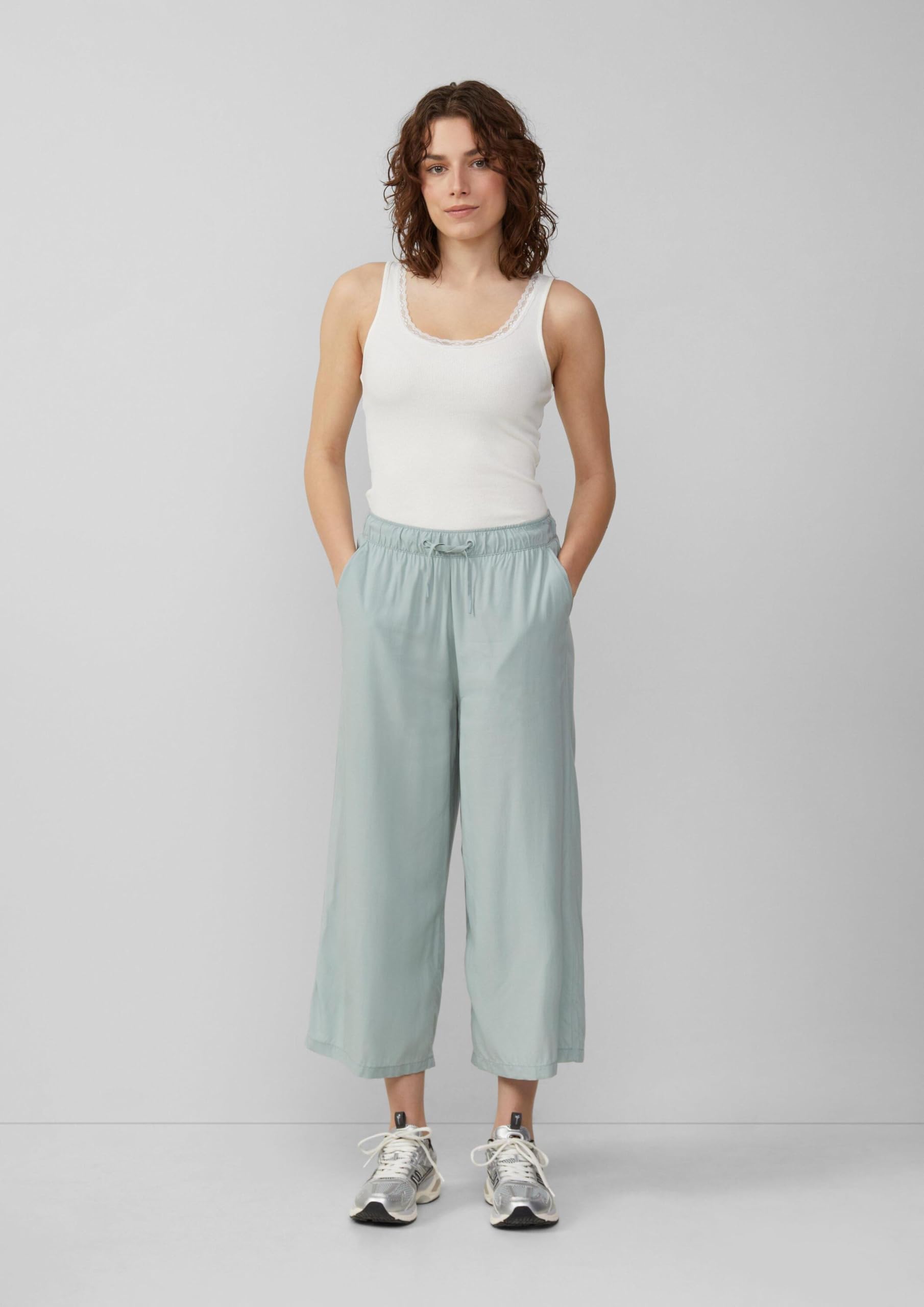 s.Oliver QS 2163072 Culotte Olivgrün Weit