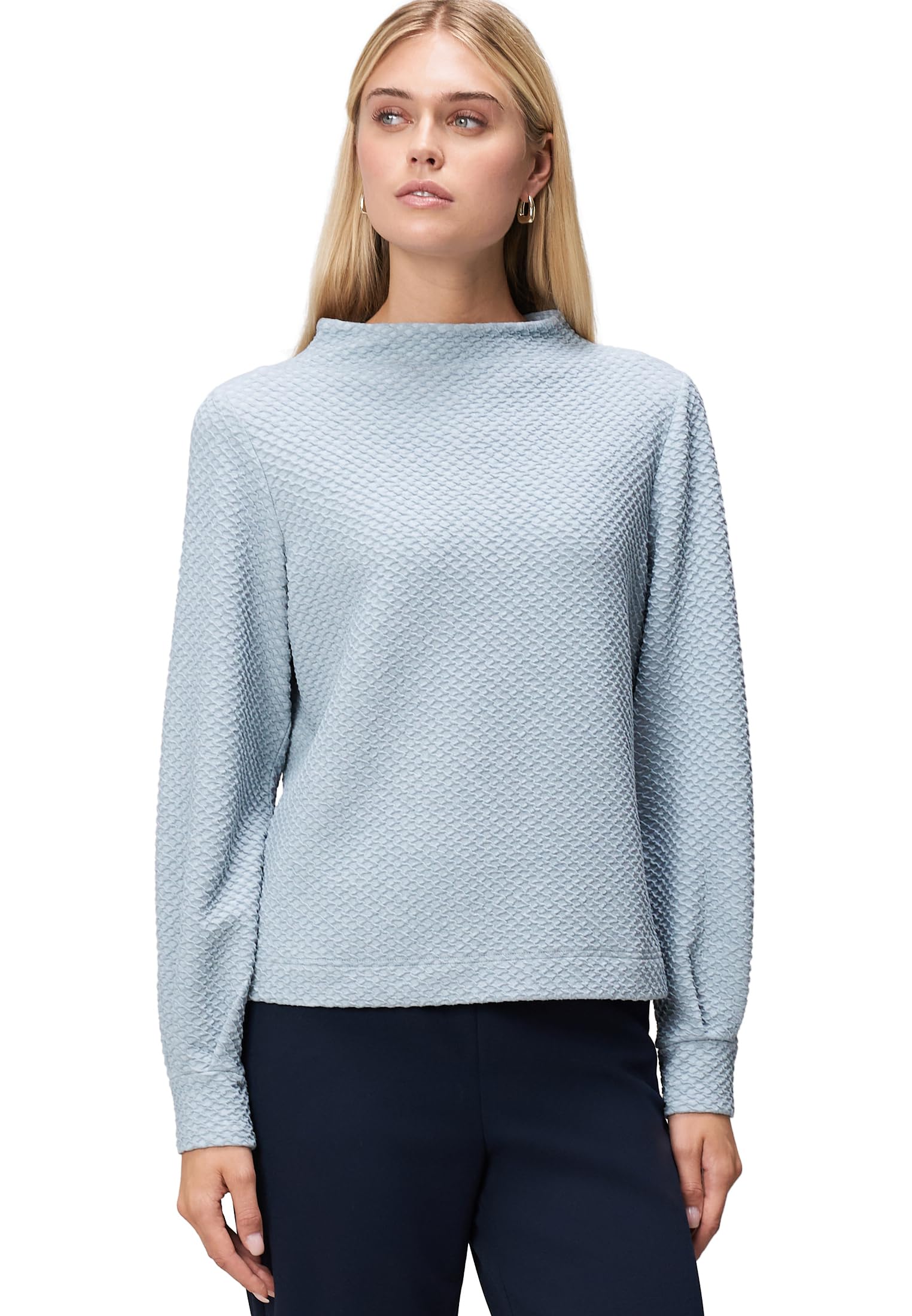 zero Sweatshirt strukturiert Stehkragen Gr.42
