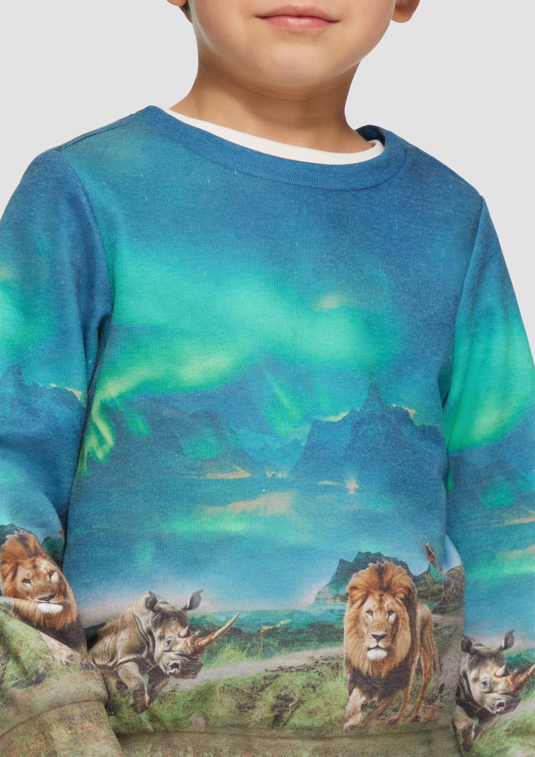 s.Oliver RED LABEL Sweatshirt All-Over-Print Größe 128-134