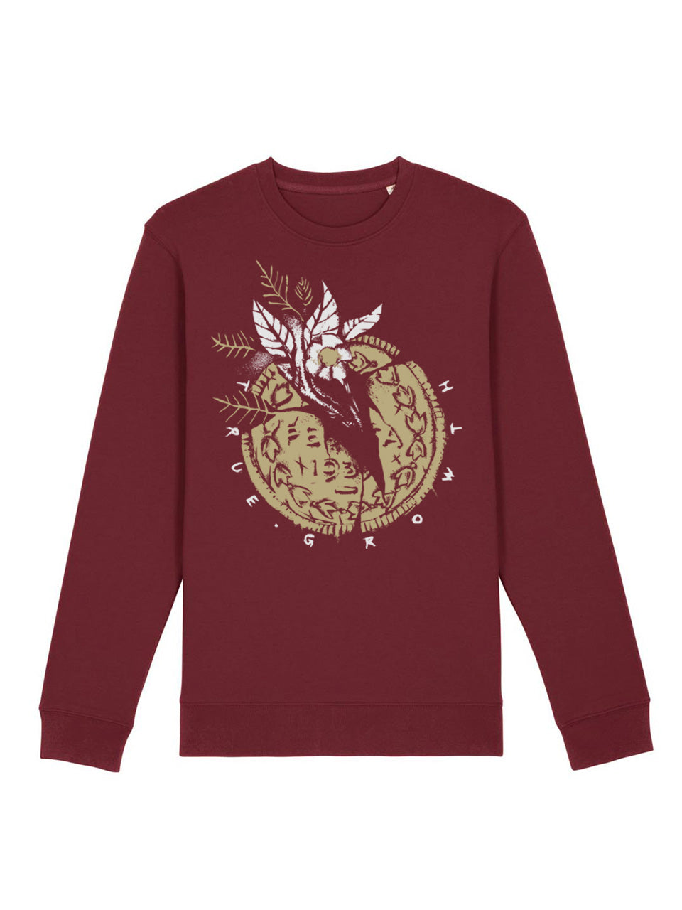 dna merch Wahres Wachstum Rundhalspullover schwarz