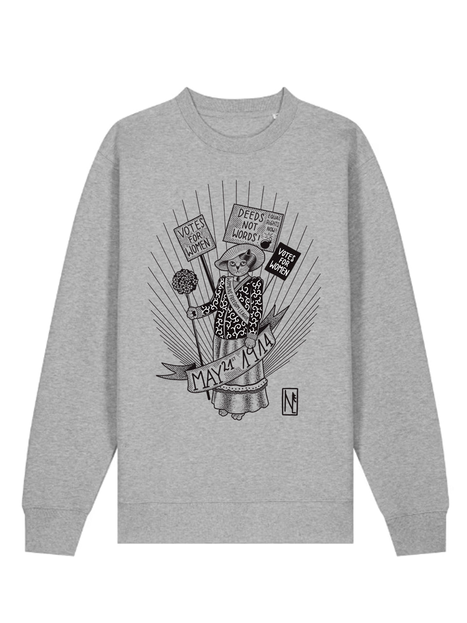 dna merch Suffragetten Kampf Frauenwahlrecht Rundhalspullover Natural