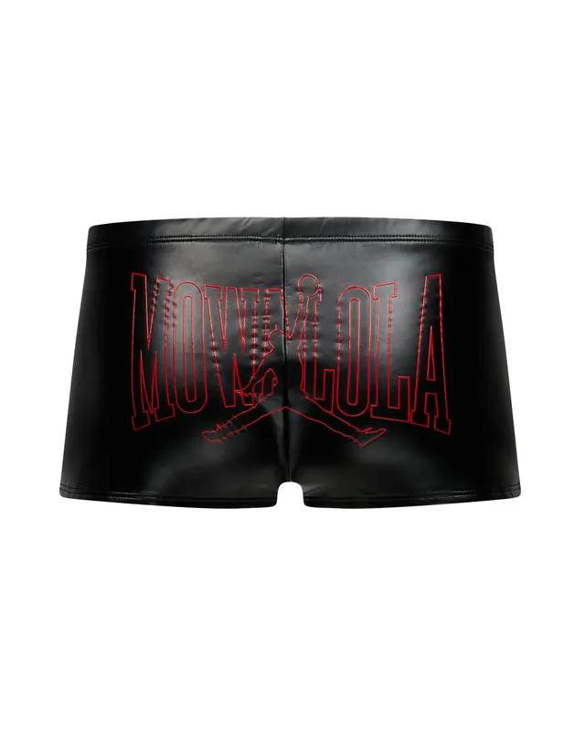 Mowalola Jordan Mini Shorts Minishorts Low-Rise glänzend