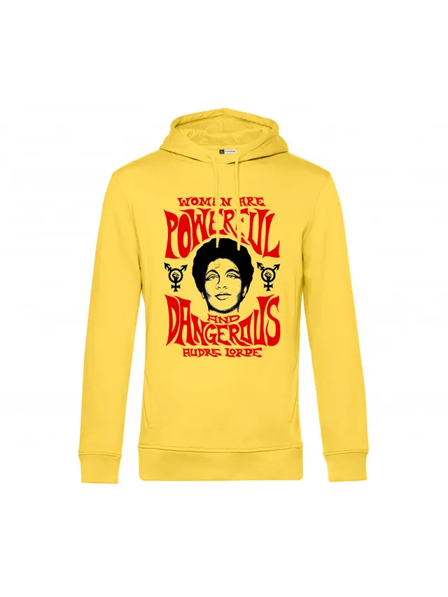 dna merch Powerful And Dangerous Audre Lorde Damen Hoodie Gelb