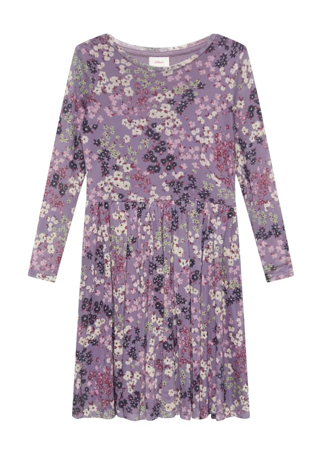 s.Oliver Mesh Kleid 92 flieder gemustert