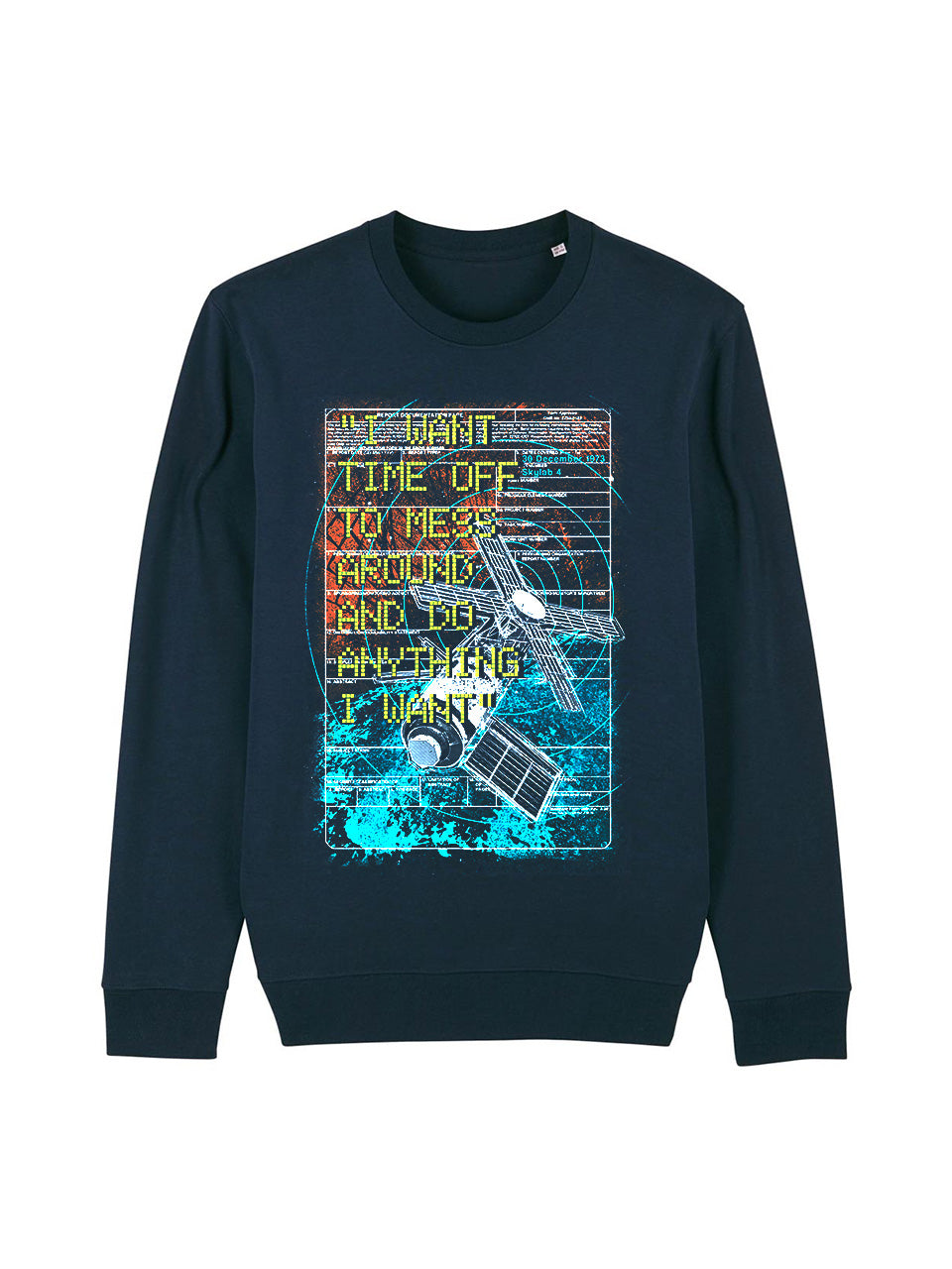 dna merch Streik im Weltraum Skylab 4 Rundhalspullover Schwarz