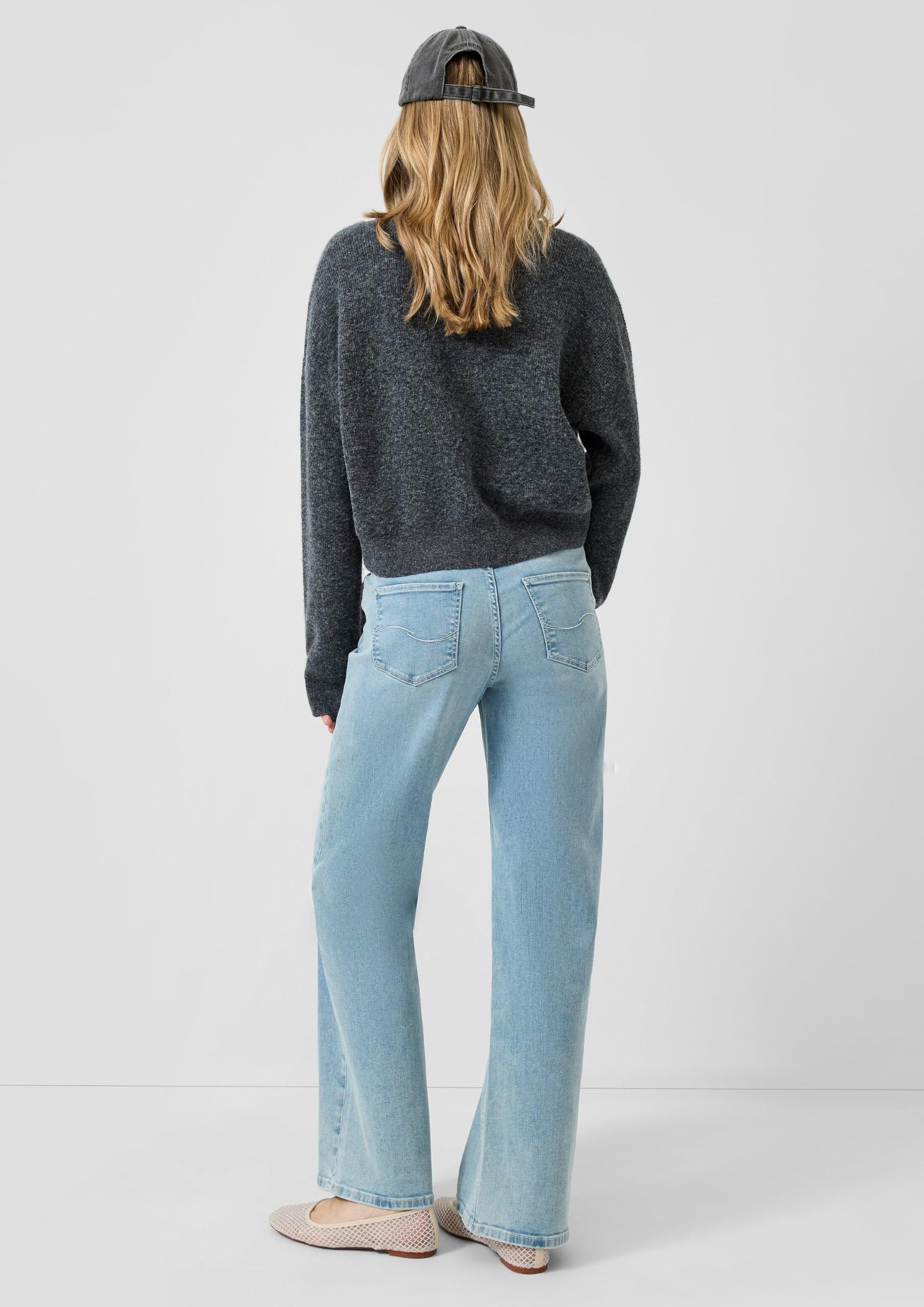 s.Oliver Catie Wide Leg Jeans Slim Fit Superstretch hellblau