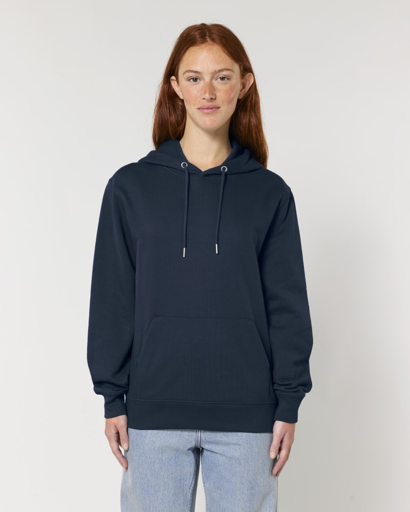 United4Rescue Logo groß Kapuzenpullover French Navy Bio