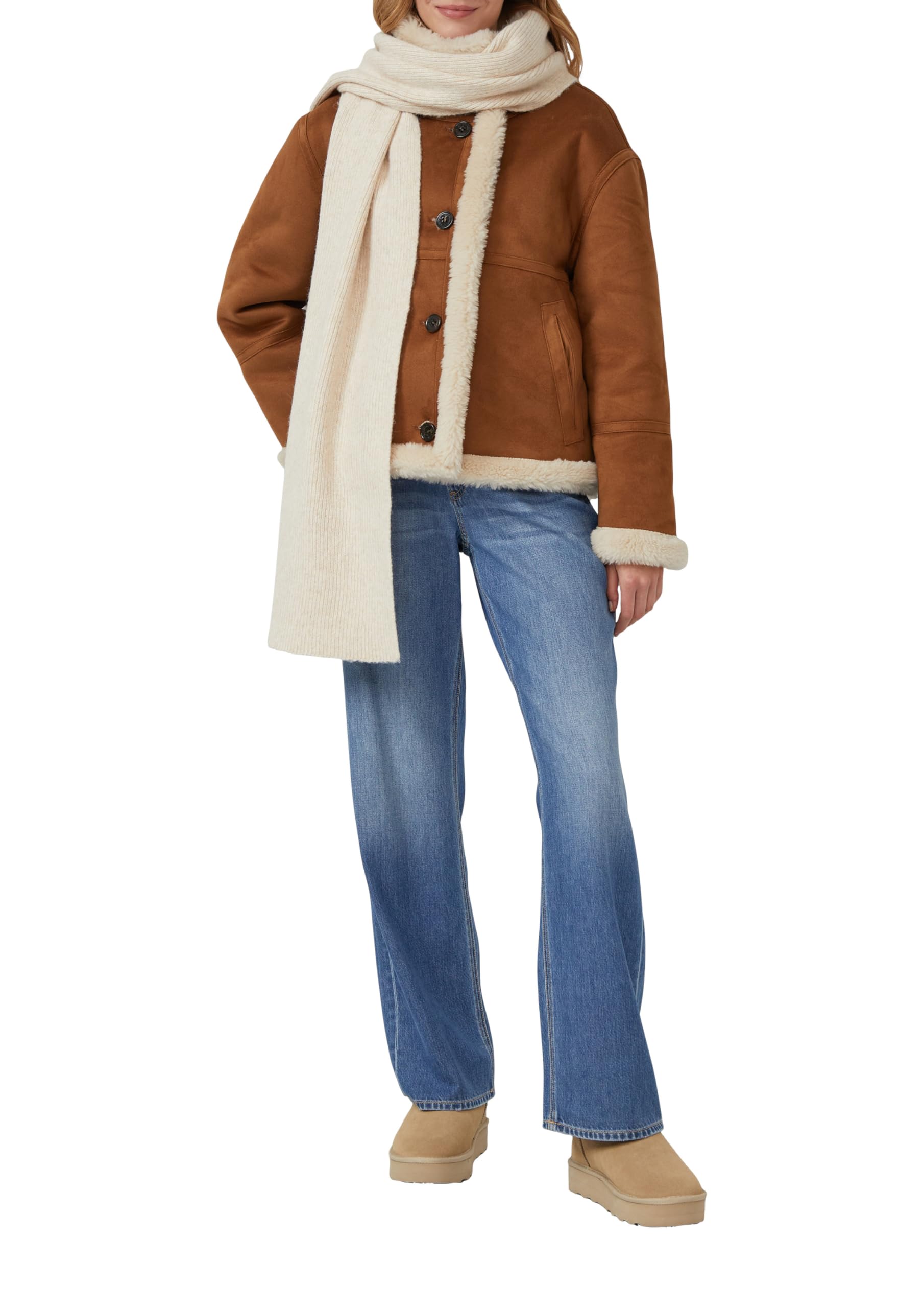 s.Oliver Junior Strickschal Wollmix beige