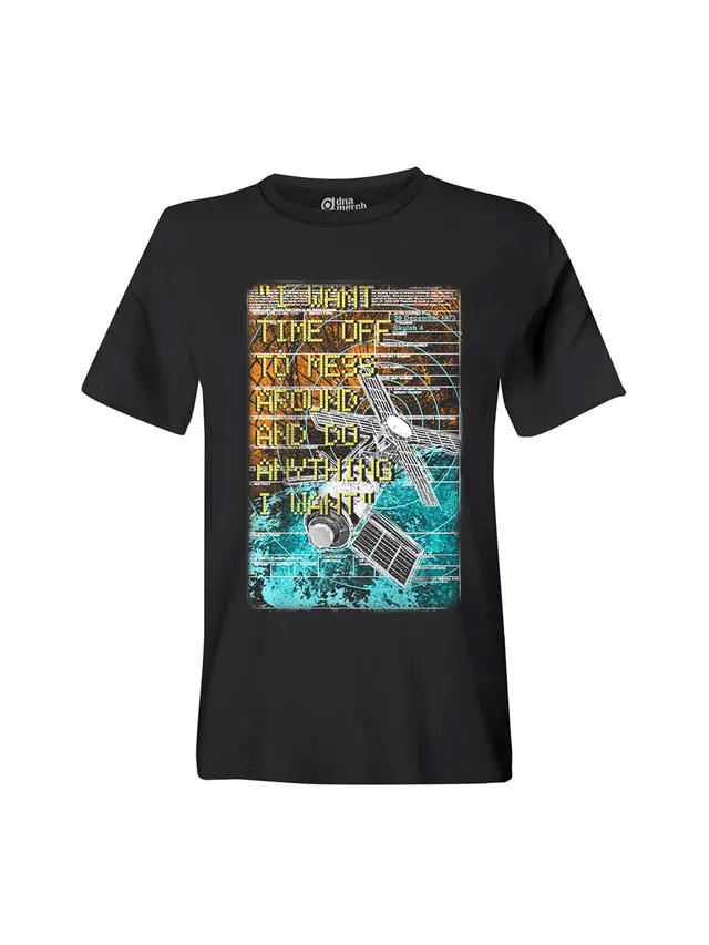 dna merch Streik im Weltraum Skylab 4 T-Shirt Schwarz Print