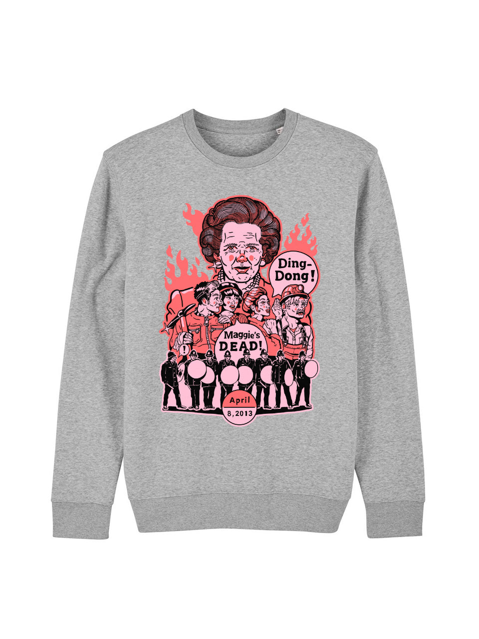 dna merch Ding Dong Thatcher Rundhalspullover Streik-Design