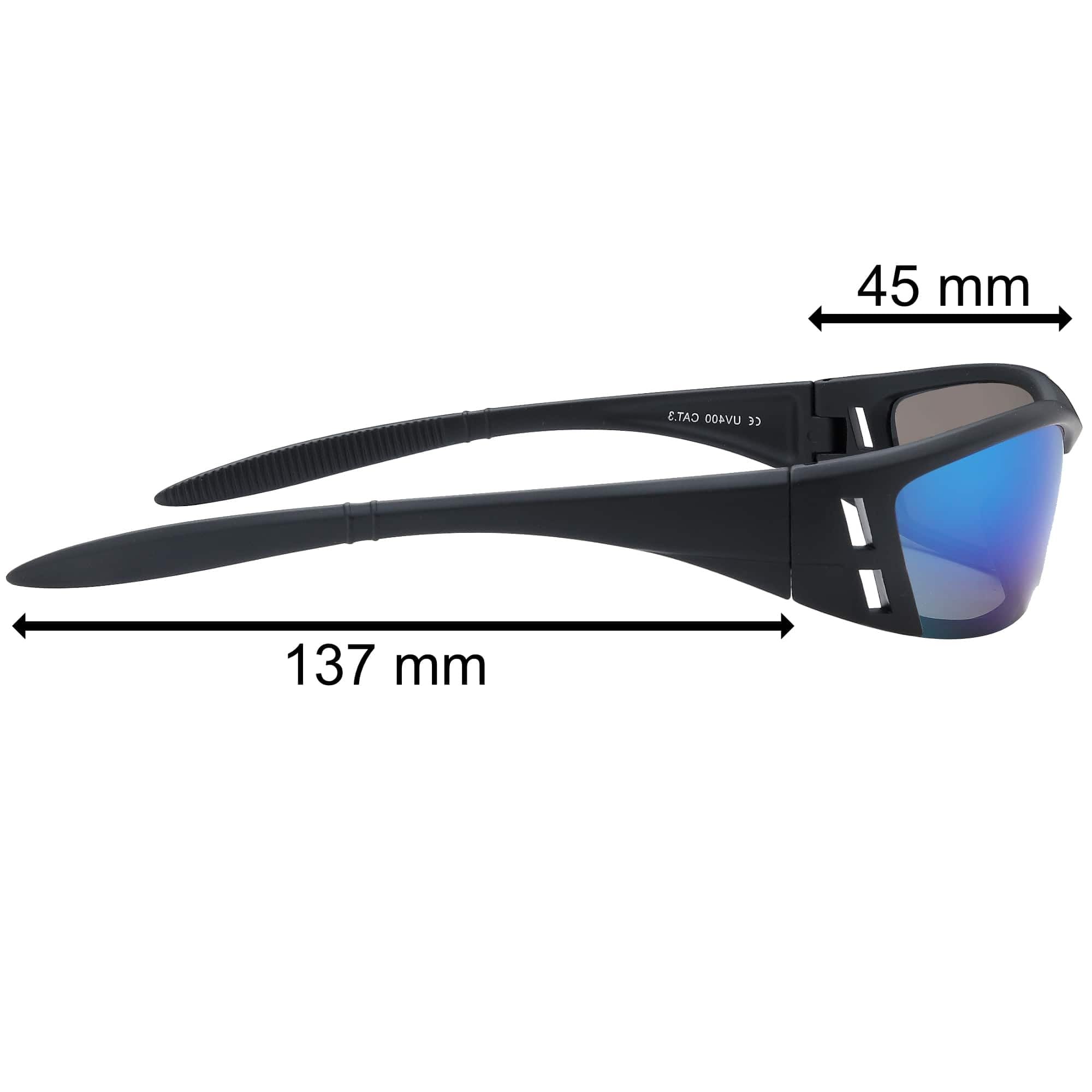 BEZLIT Sport Sonnenbrille UV400 Fahrradbrille Blau Verspiegelt