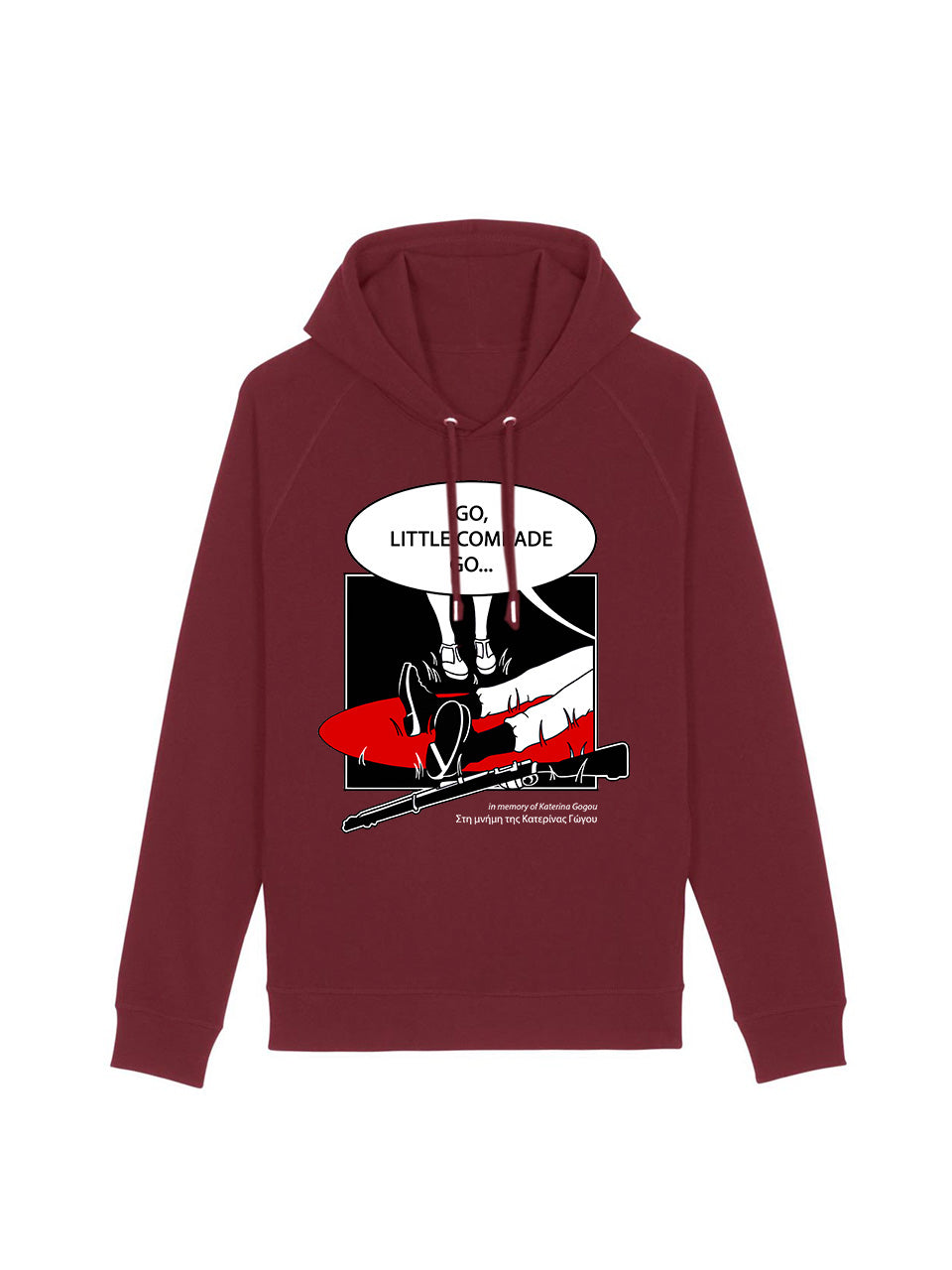 dna merch Katerina Gogou Kapuzenpullover Schwarz Baumwolle