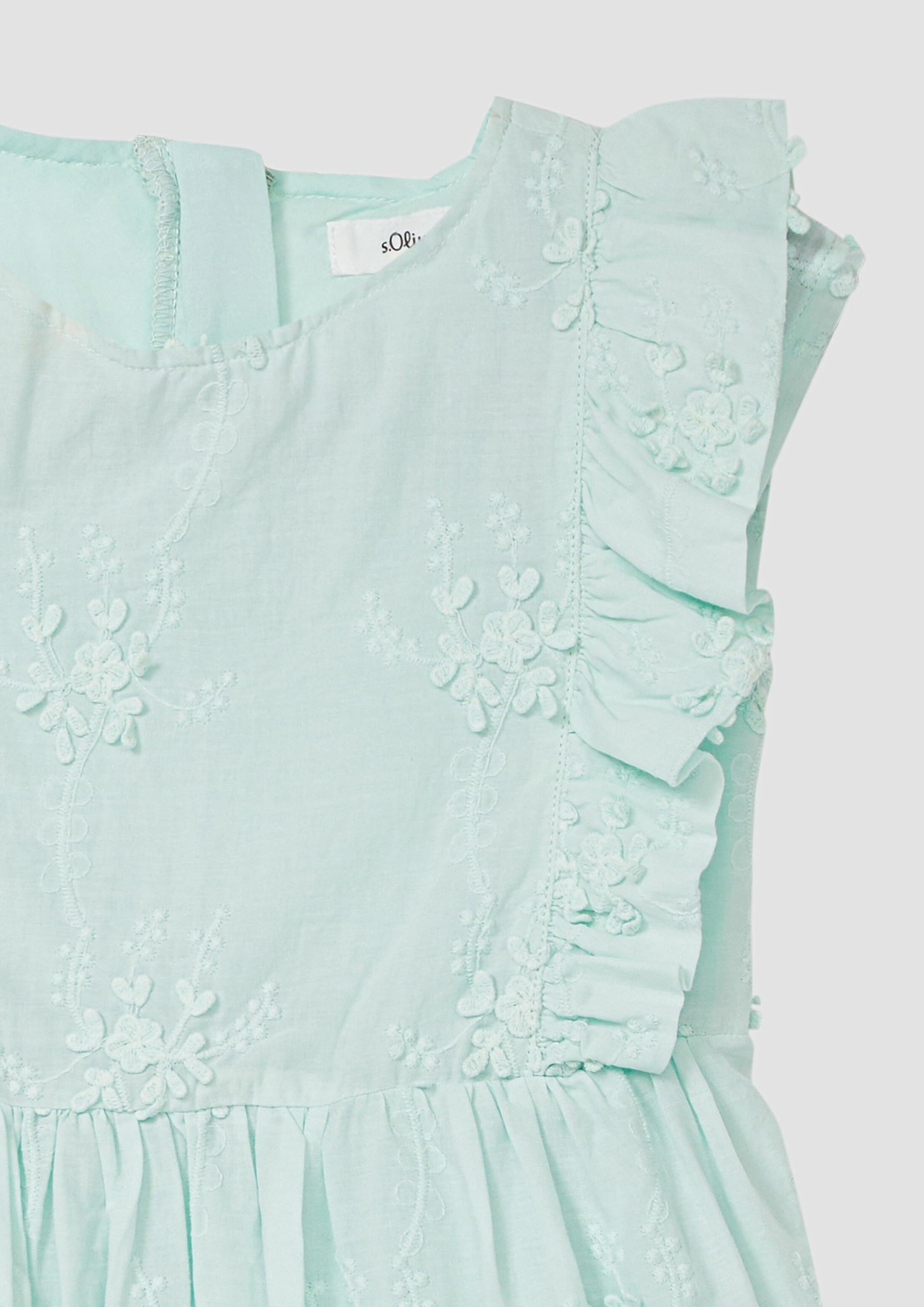 s.Oliver Junior Flügelärmel Kleid floral grün