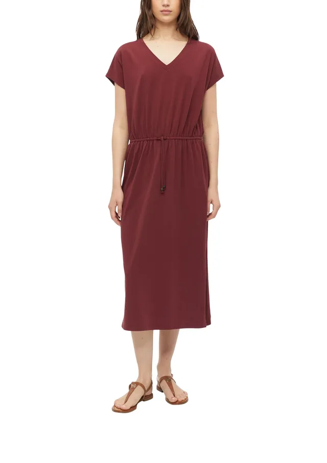 s.Oliver RED LABEL Midi-Kleid Baumwollmix Gr.42 Tunnelzug