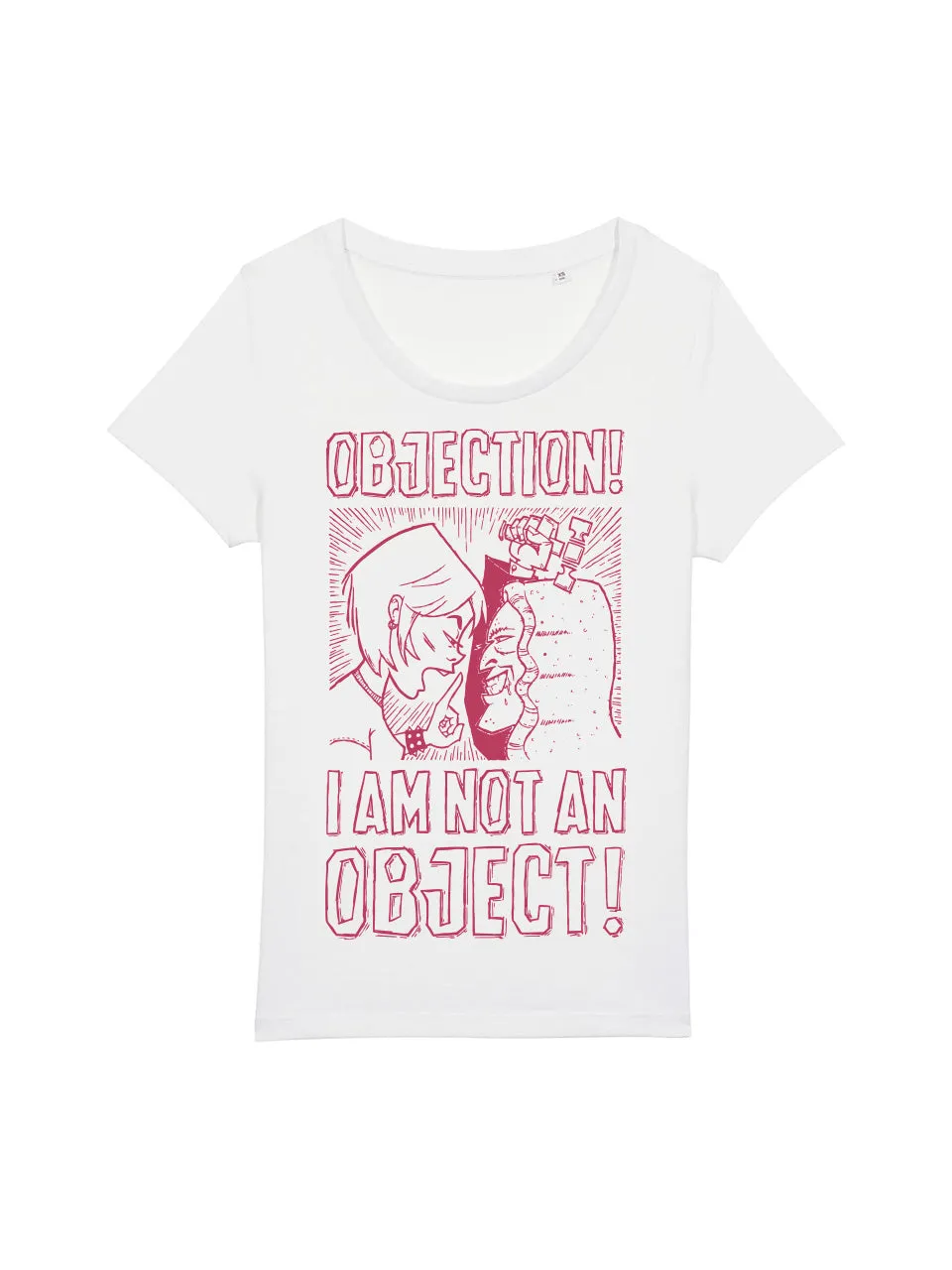 dna merch Objection! I Am Not An Object! Damen T-Shirt Biobaumwolle