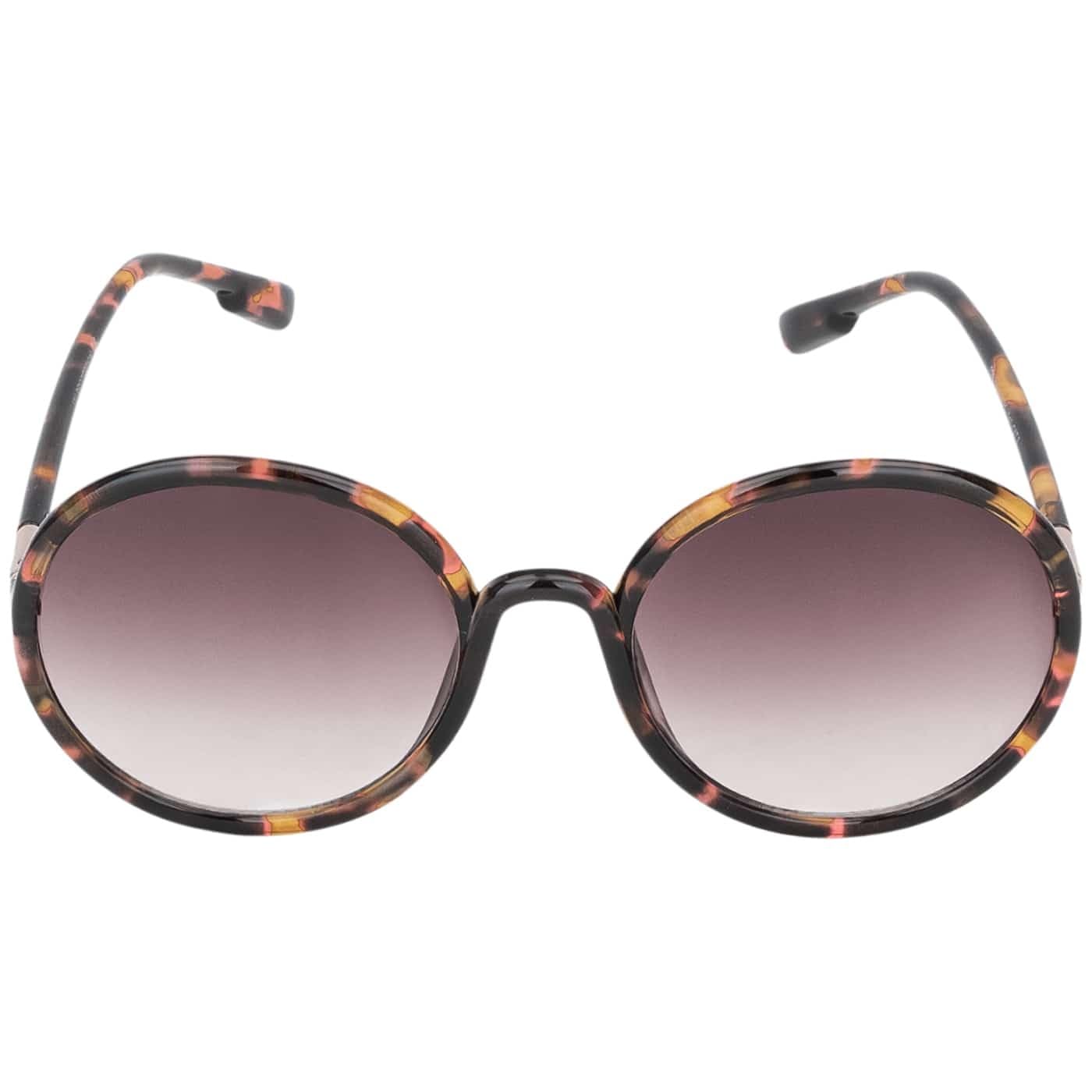 BEZLIT Damen Sonnenbrille rund Braun-leopard UV400 Vintage