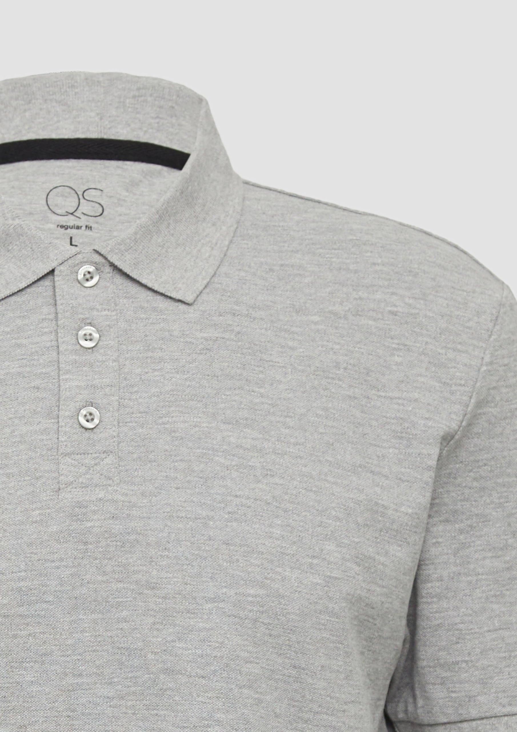 s.Oliver QS 2165559 Polo Shirt L Grau Meliert