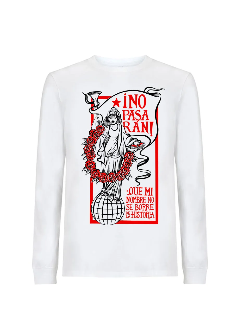 dna merch Las Trece Rosas Langarmshirt schwarz weiß