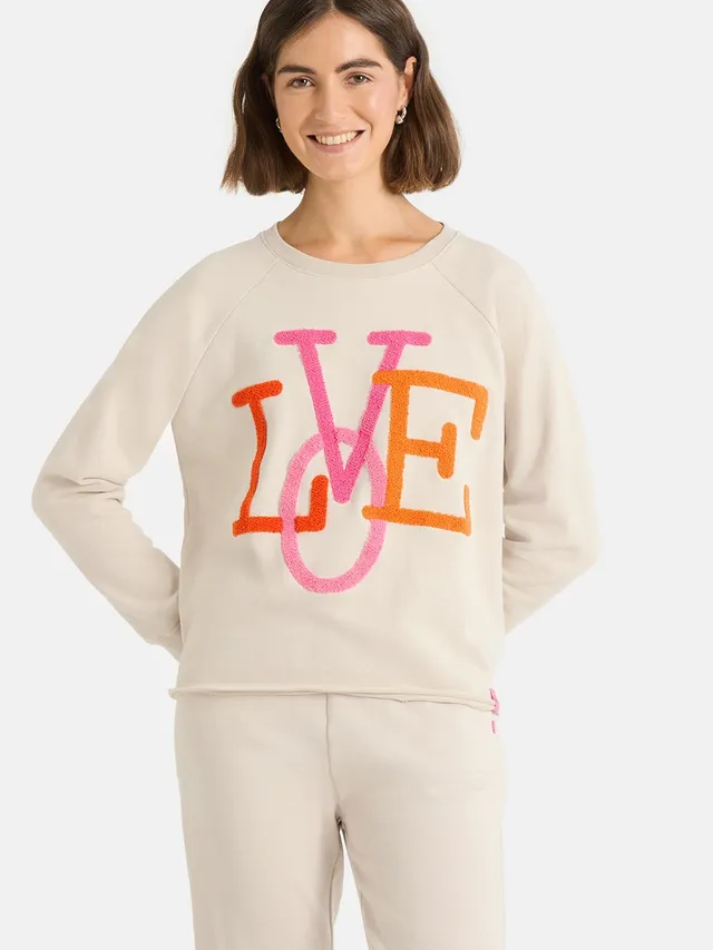 Lieblingsstück BirdieL Sweatshirt beige aus Baumwollmix