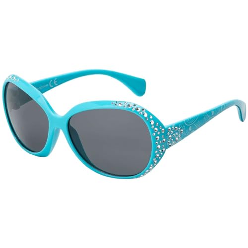 BEZLIT Kinder Sonnenbrille oval Blau mit Strass UV400