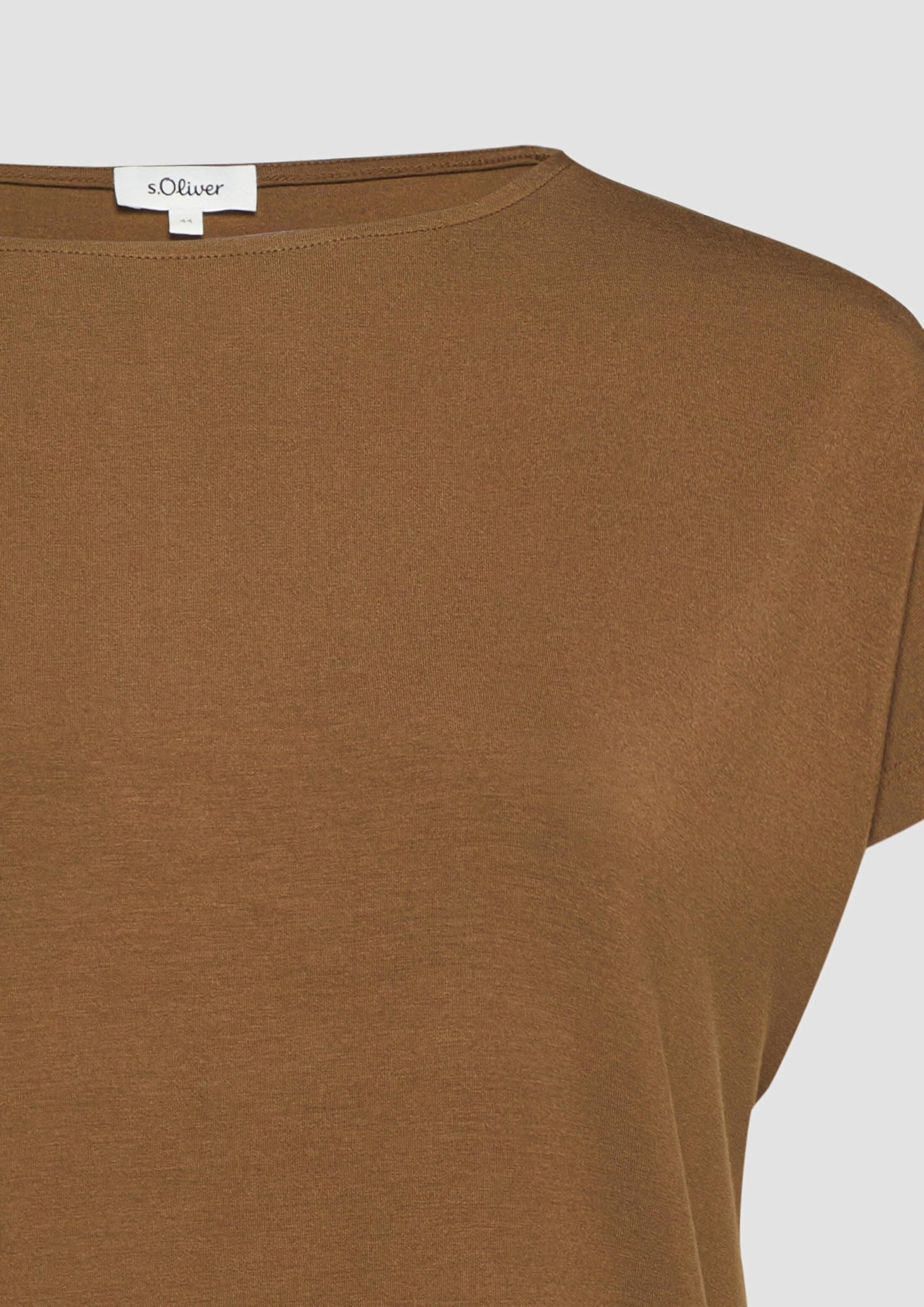 s.Oliver RED LABEL Jersey-Shirt T-Shirt überschnittene Schultern