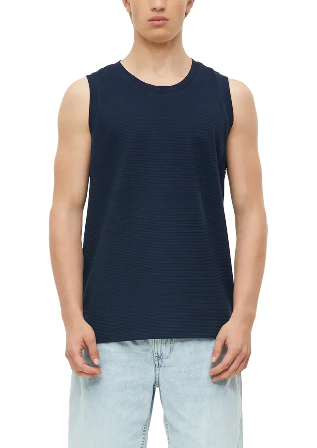 s.Oliver Junior Tanktop navy Jacquard ärmellos