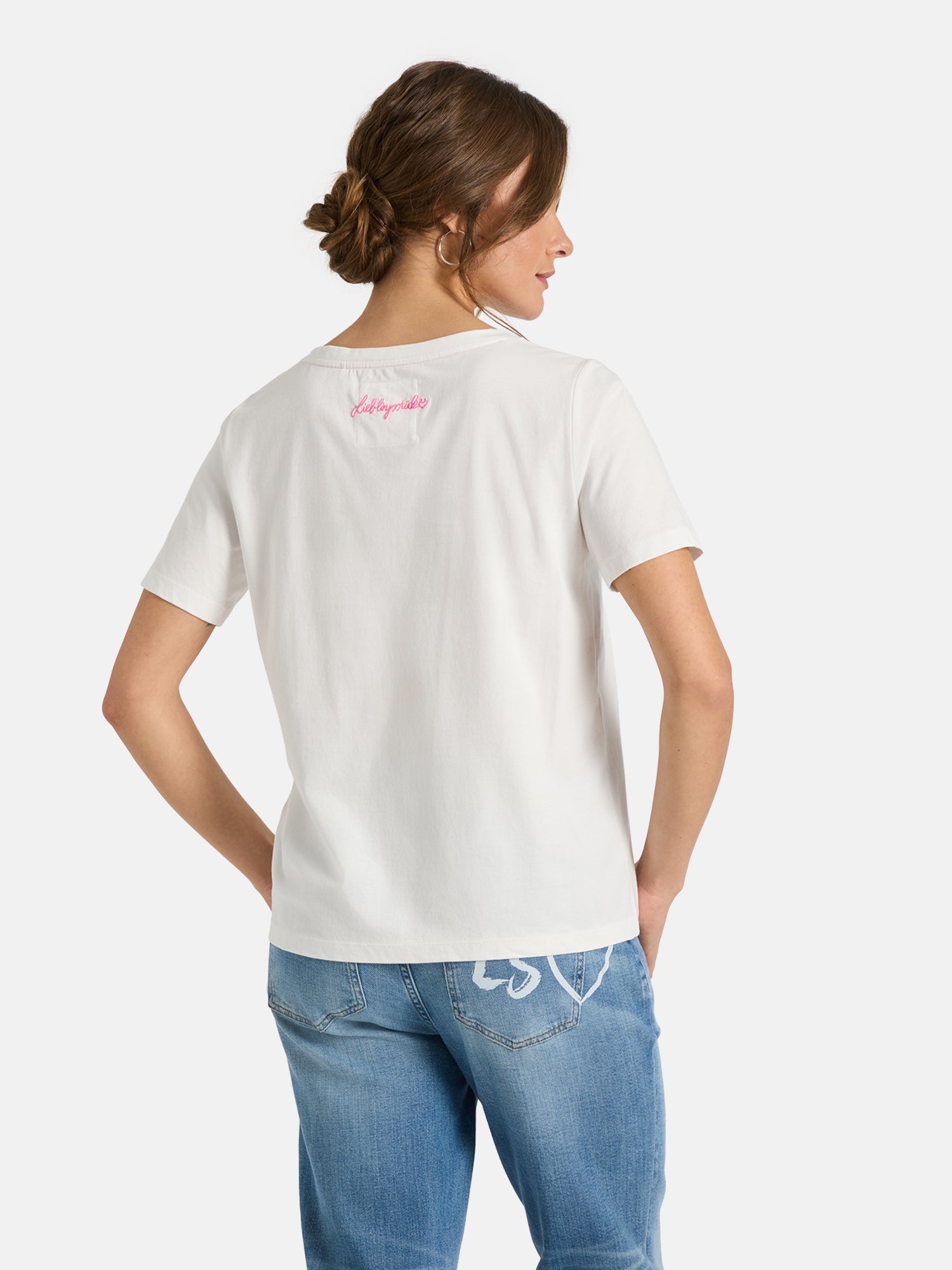 Lieblingsstück CaraL Print T-Shirt aus Baumwolle offwhite