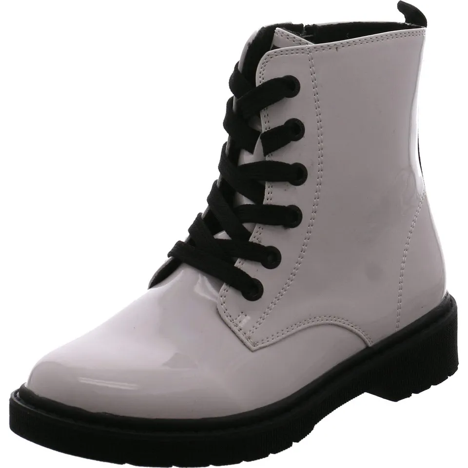 s.Oliver 45211 Mädchen Stiefelette Weiß Lack