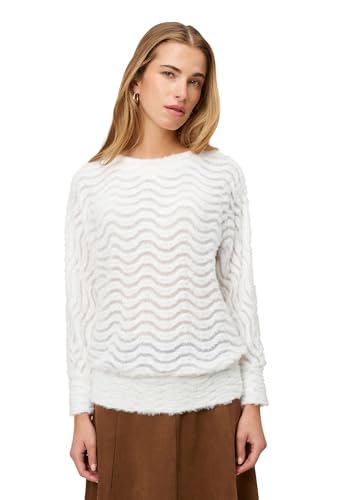 zero Sweatshirt Wellenmuster Damen Eggnog Gr. 38 lässig